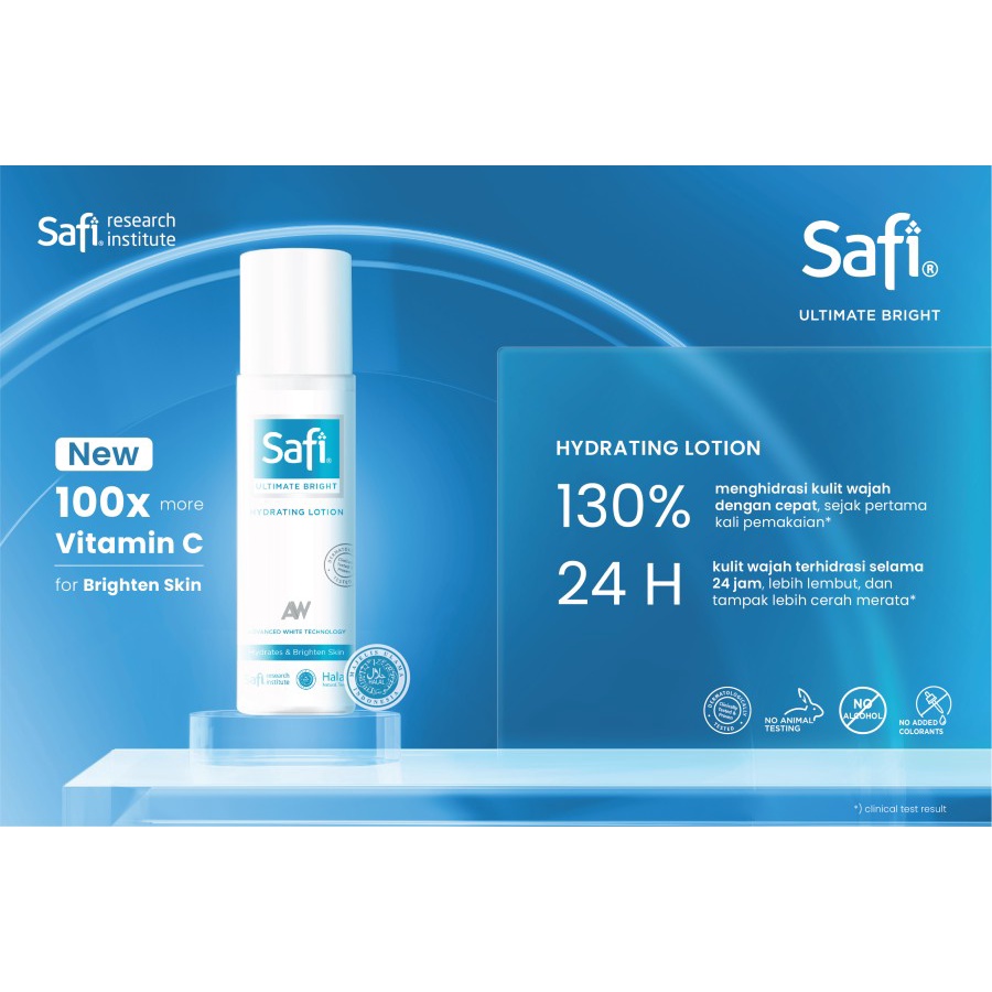 SAFI Ultimate Bright Hydrating Lotion - Essence Wajah - 150ml