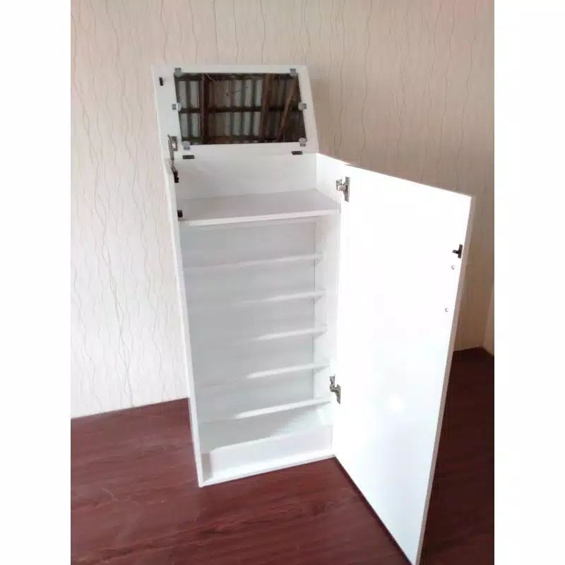 almari jilbab duko putih