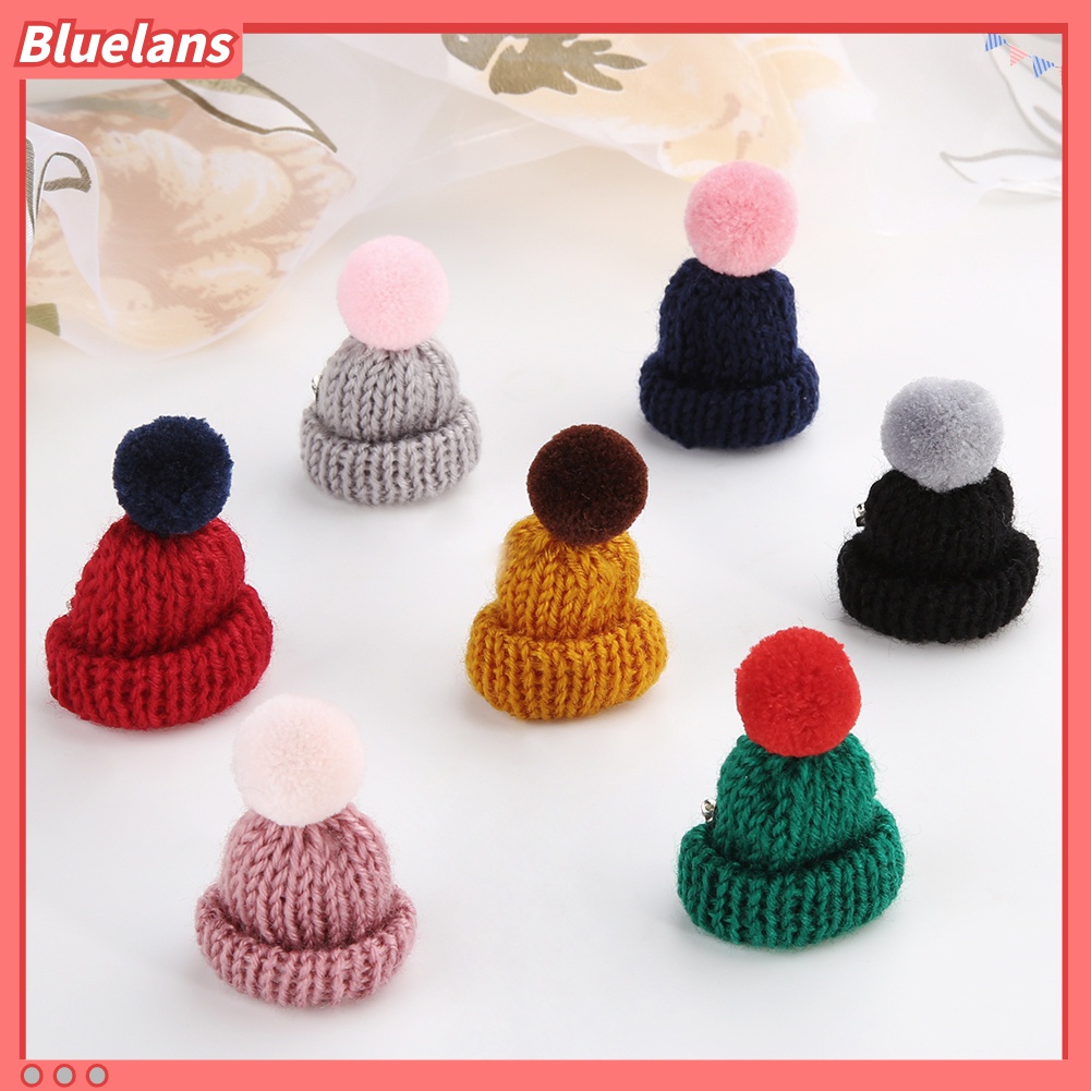 Bros Pin Bentuk Topi Rajut Pom Pom Tema Natal Untuk Wanita