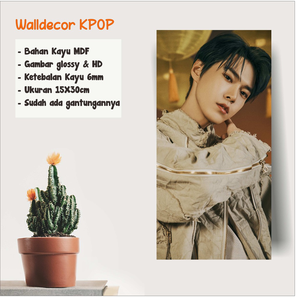 Walldecor Doyoung NCT 2020 Resonance Ukuran 15x30cm Wall Decor Poster Kayu Hiasan Dinding KPOP Korea