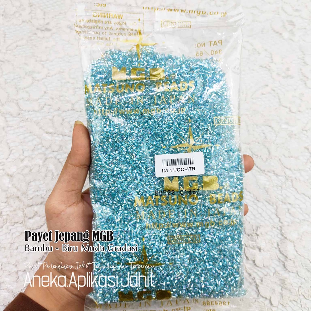 50 GRAM PAYET JEPANG MGB BAMBU PASIR BIRU MUDA GRADASI 47R