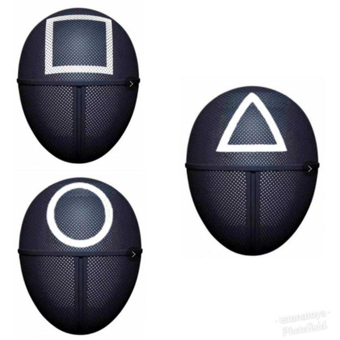 TOPENG SQUID GAME MASK TOPENG ANAK SQUID GAME BULAT