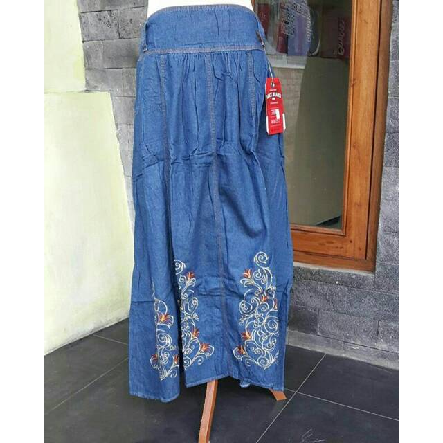 Rok jeans bordir jumbo