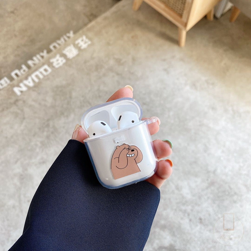 We Bare Bears Airpods Case 1/2 Casing AirPods Earphone Cover Cartoon WBB Apple AirPods Pro Case