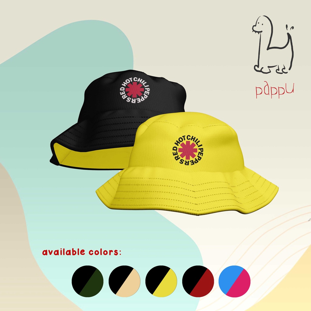 T/58 Topi Bucket Hat Anak 2 Warna Red Hot Chili Peppers RHCP Custom