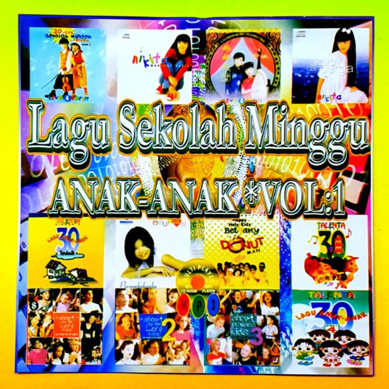 Kaset Mp3 Audio Musik Lagu Sekolah Minggu Anak-ank Vol 1- Kaset Mp3 Audio Musik Lagu Rohani