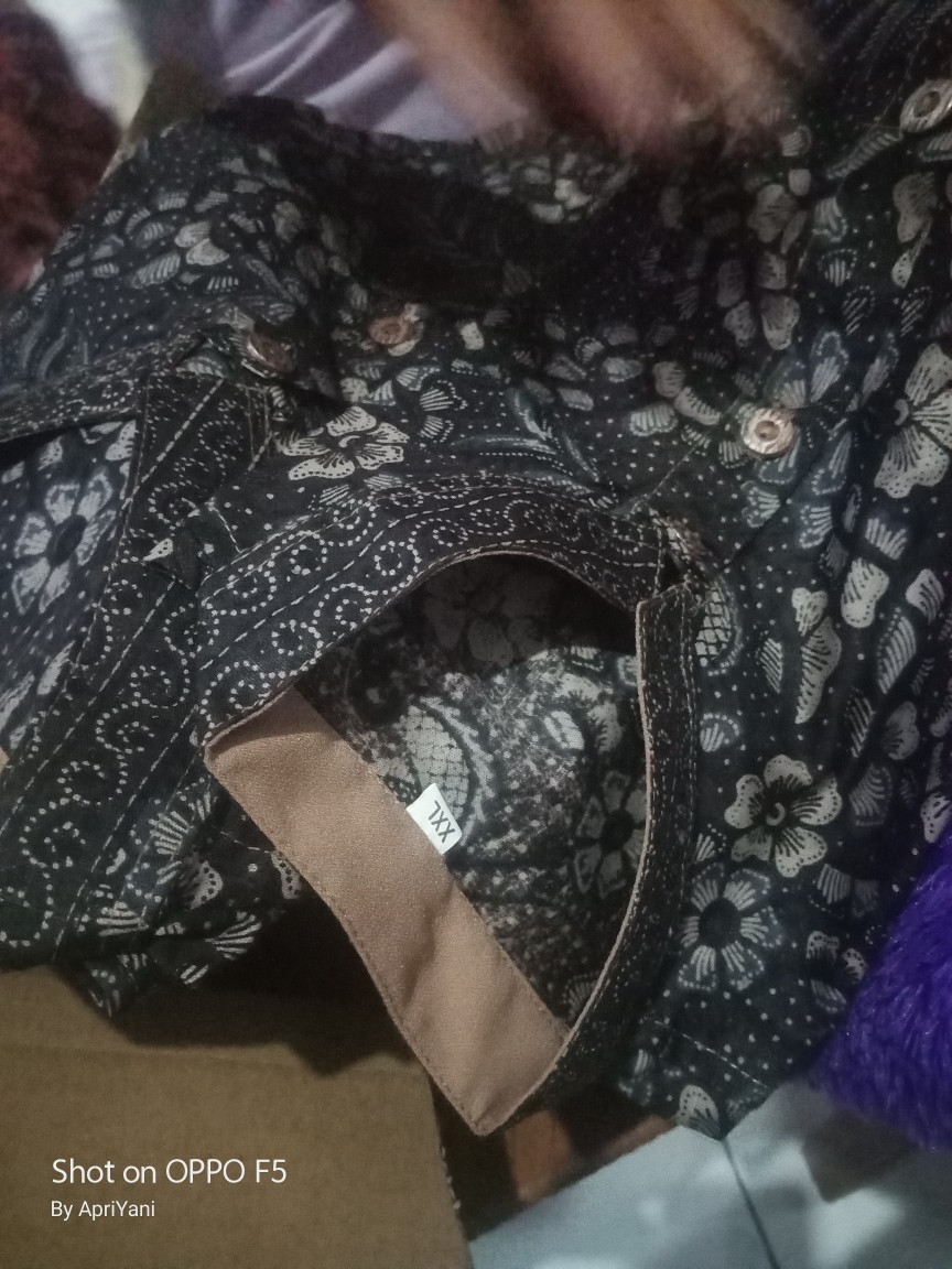 Kemko Batik Anak Dan  Dewasa Motif Daun Serit ,kerang, Kenari