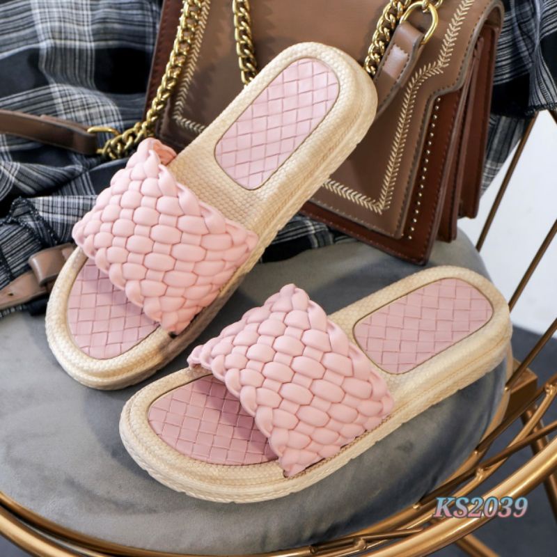 [SALE] SLOP SANDAL FLATS KS2039 IQ #Realstock