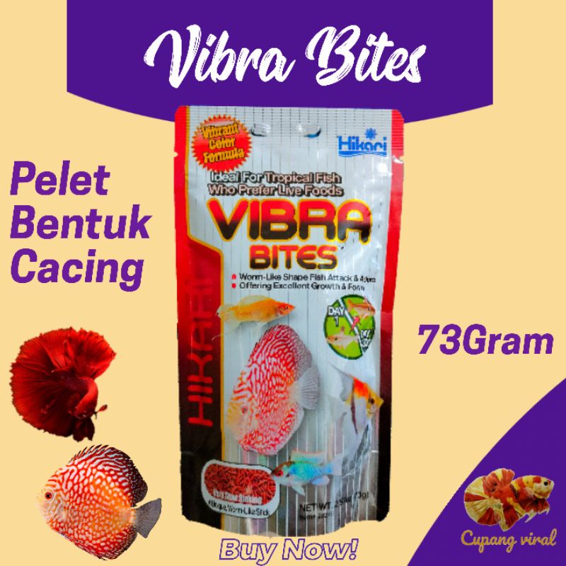 HIKARI - Vibra Bites / Pelet Bentuk Cacing 73Gram