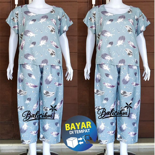 Balicihui Setelan Panjang Bali Piyama Tidur Bali FIT to XL