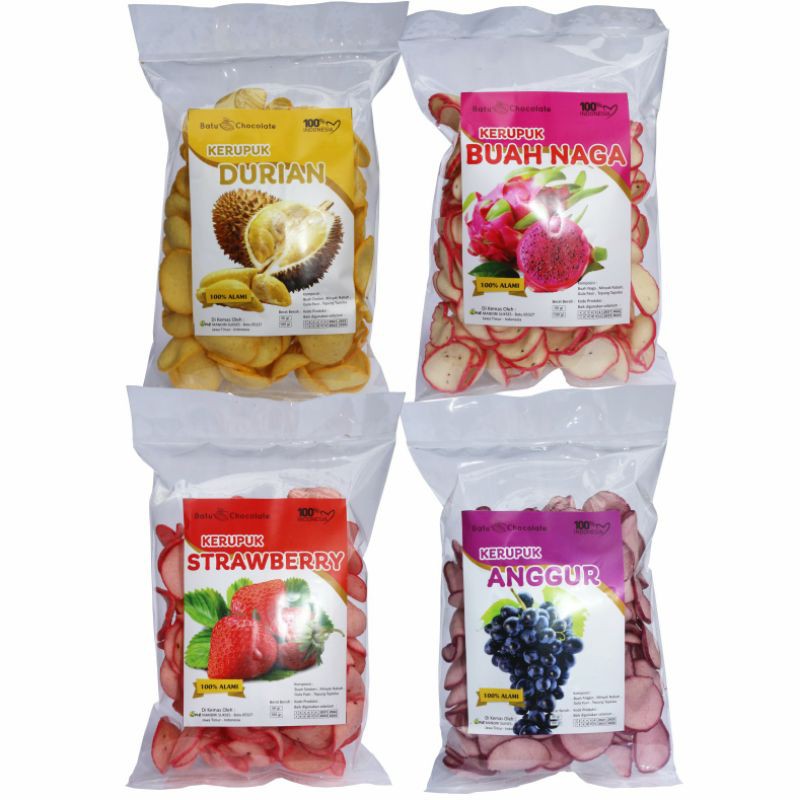 

One Mandiri Sukses - Kerupuk Buah Kemasan 100 gram - Oleh Oleh Khas Malang Batu