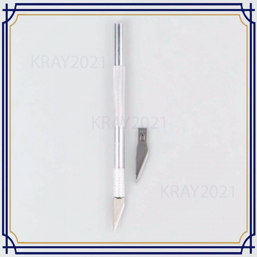 Pisau Ukir Seni Hobby Crafting Art Knife Metal Handle AK125