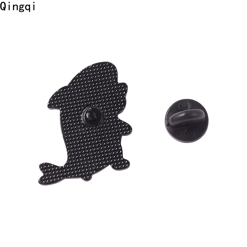 Bros Pin Enamel Desain Kartun Ikan Paus Kucing Ikan Paus Bahan Metal Untuk Kerah Pakaian