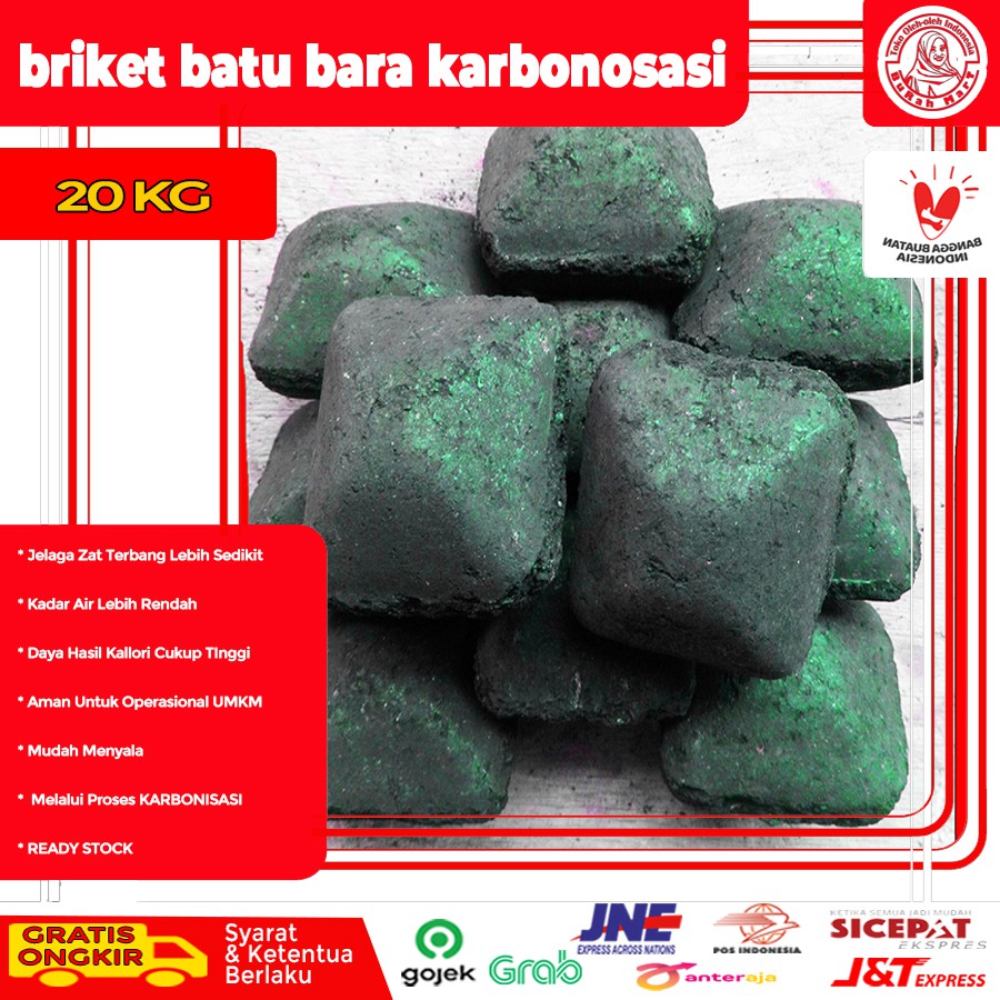 Briket Batu Bara Bukit Asam Super NK Karbonisasi 20 KG