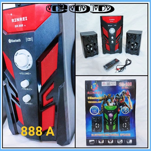 Speaker aktif RINREI SR 888 A speaker aktif bluetooth 2IN1 BODY ROBOT SUPER MEWAH FULL BASS