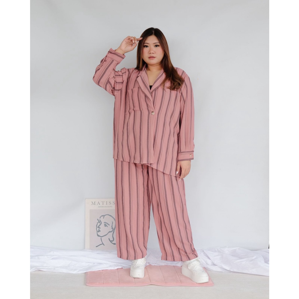 BIGWELL ALEYA SET - BLAZER WANITA BIG SIZE / BLAZER JUMBO
