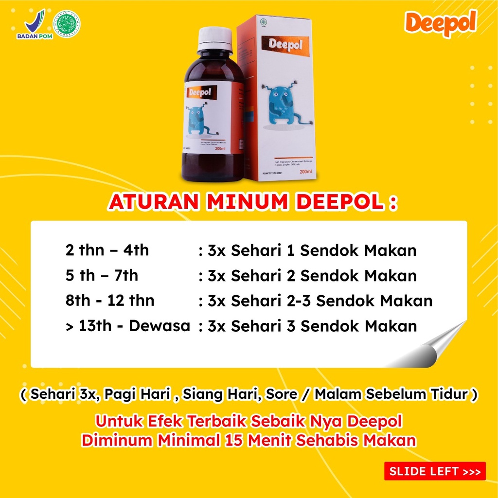 Original Deepol - Madu Solusi Anak Bebas Ngompol Atasi Sembelit &amp; Perut Kembung Perlancar Saluran Pencernaan Anak Isi 200ml