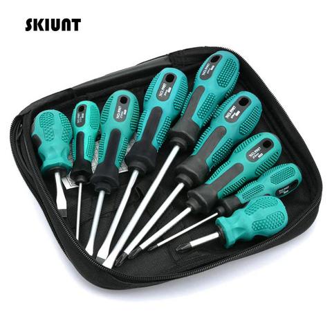 GS8 Obeng Set Reparasi Magnetic Head 9 in 1 SKIUNT SK803 Green