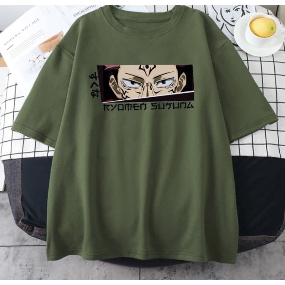 BRIGO Kaos Oversize ANIME RYOMEN SUJUNA II Kaos Jumbo Size Pria &amp; Wanita II Kaos Oversize Print DTF