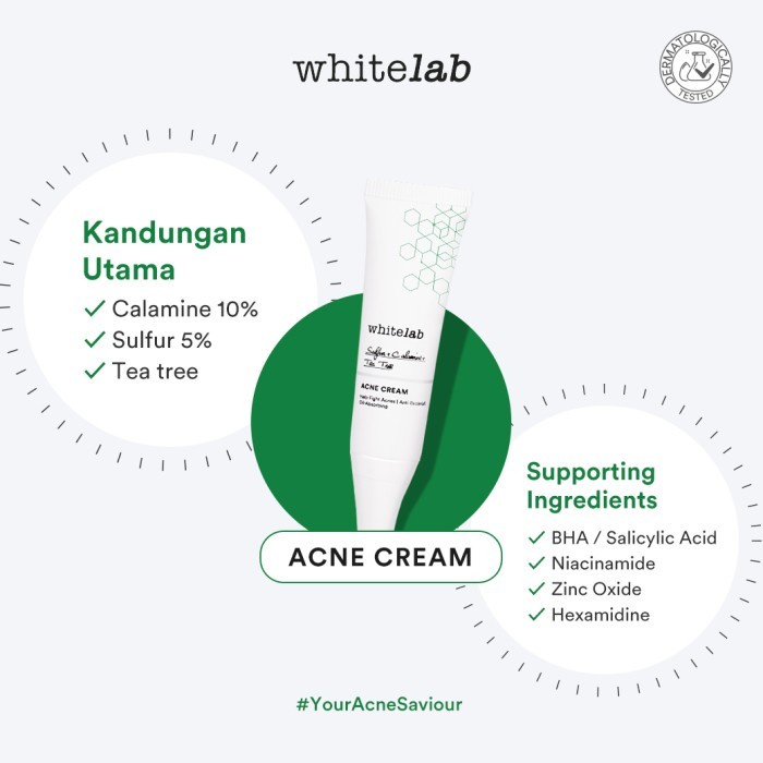 Whitelab WL Acne Cream tidak ada jerawat lagi