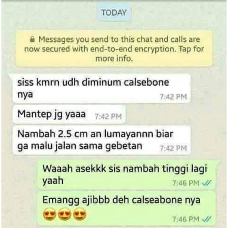 PENINGGI BADAN DAN PENGUAT TULANG DAN SUPLEMEN TULANG DAN GIGI DAN SENDI