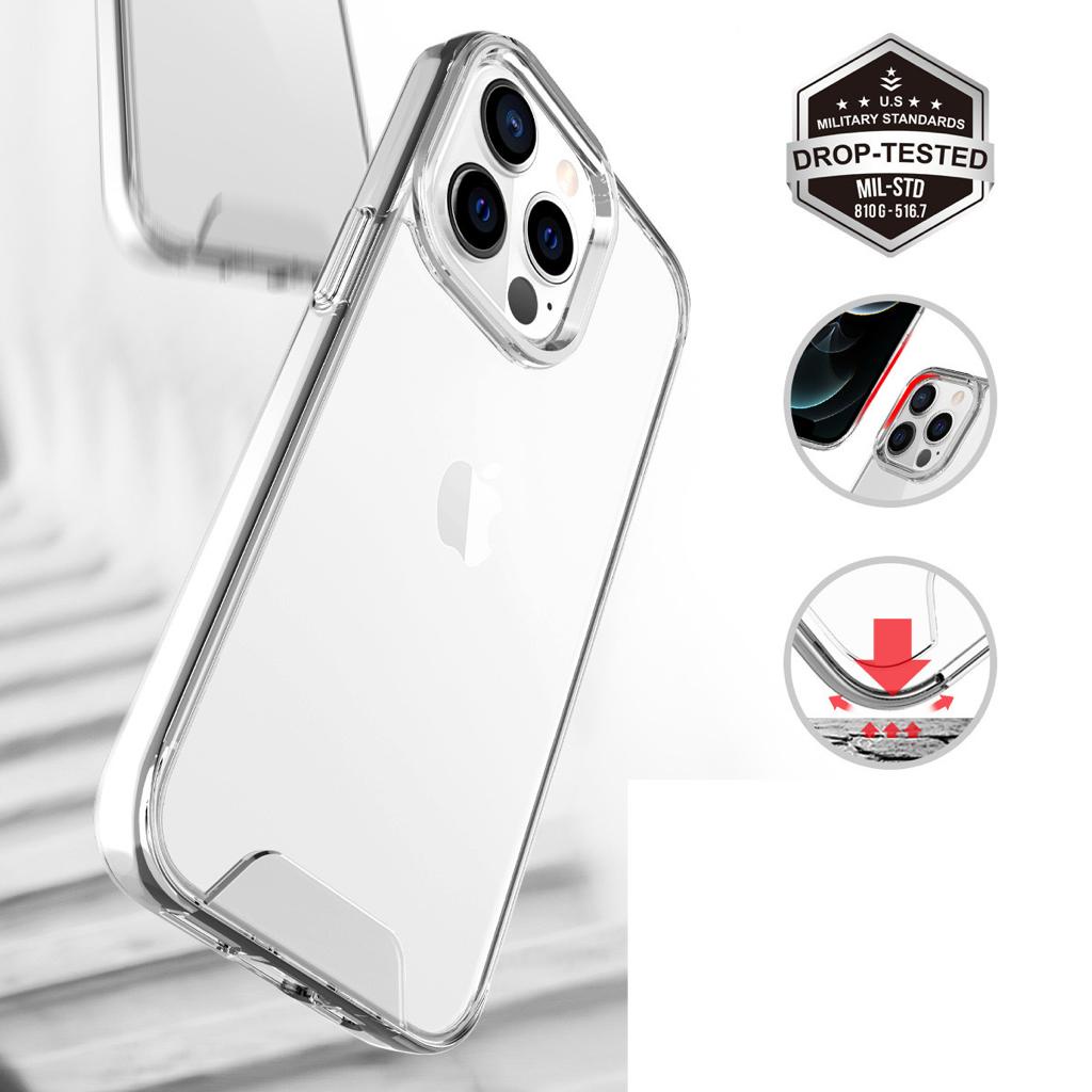 [TPC] ANTI CRACK IPHONE 6 6S 7 8 PLUS X XS MAX XR 11 12 13 MINI 14 PRO PROMAX  SPACE Military Drop Clear Case IP052