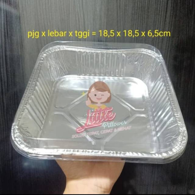 (ISI 50PCS - OX1400+TUTUP) Tray aluminium foil/Tray makanan aluminium foil BESAR/ tray panggang