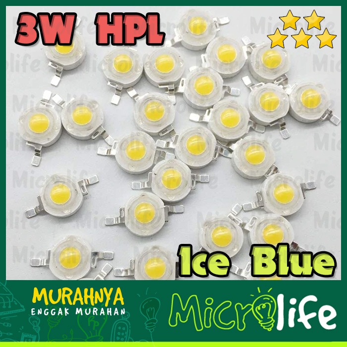 LED 3w Ice Blue 3.4v 45Mil 3 Watt High Power