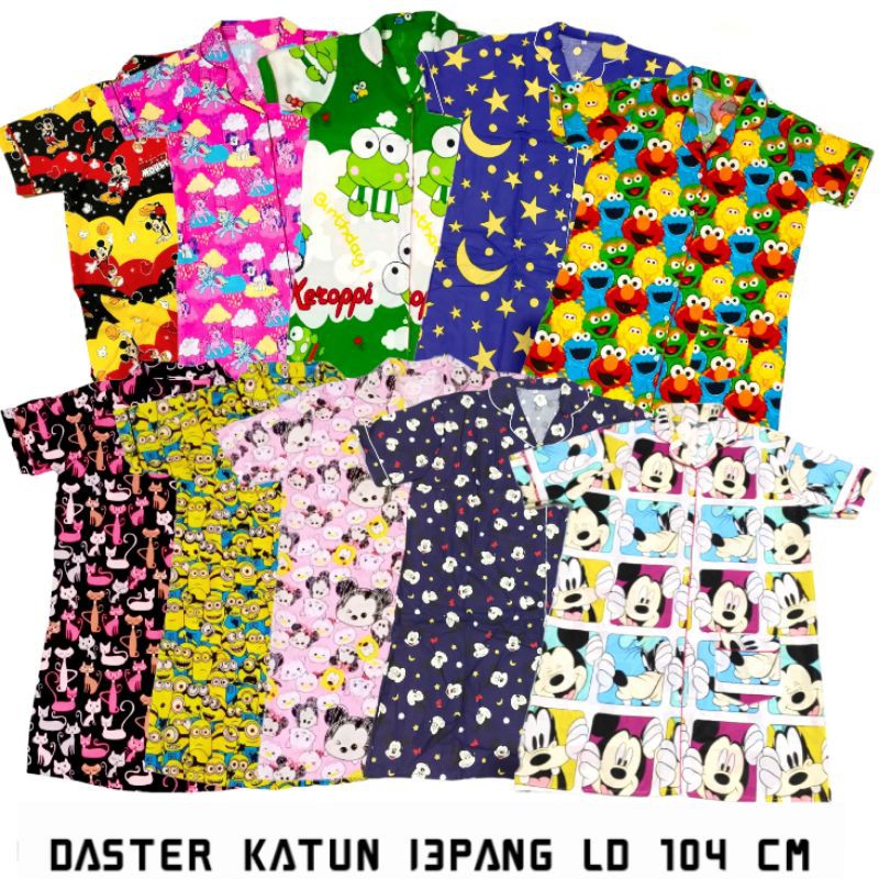 DASTER WANITA DEWASA MOTIF KATUN KARAKTER LD 104