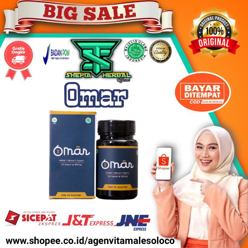 OBAT HERBAL STAMINA PRIA OMAR ORIGINAL 100% ISI 60 KAPSUL SUPLEMEN