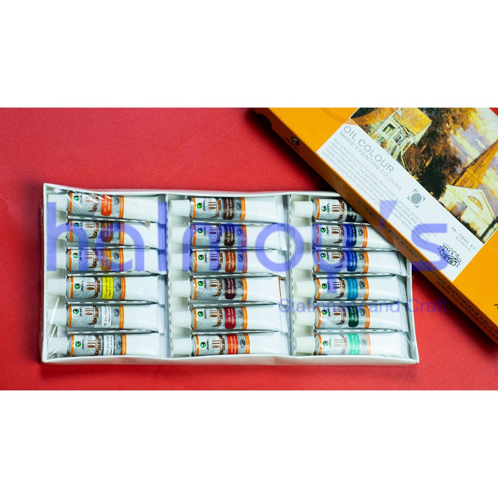 

CAT MINYAK / OIL COLOUR PAINTING MARIE'S 18 WARNA X 12 ML