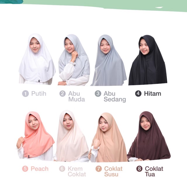 Amira JilbabAfra Arfa Bergo Antem (Anti Tembem) Size Jumbo