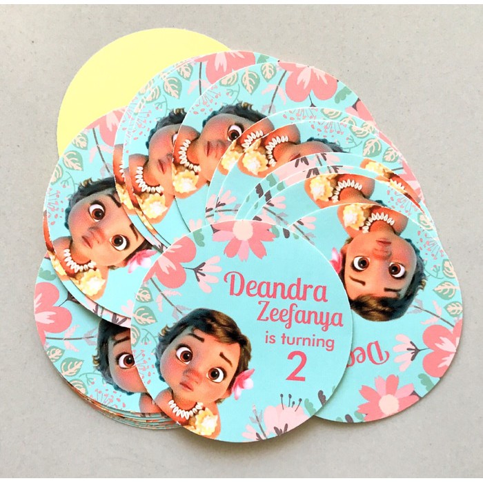 

Sticker 1pack Souvenir Ultah Baby Moana