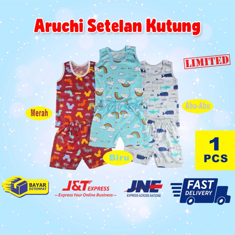 Aruchi Setelan Kutung / Piyama Bayi S