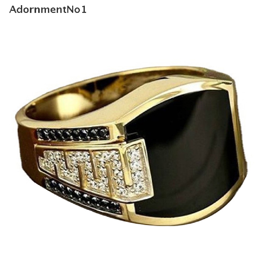 (AdornmentNo1) Cincin Batu Sapphire Hitam Alami Untuk Pria