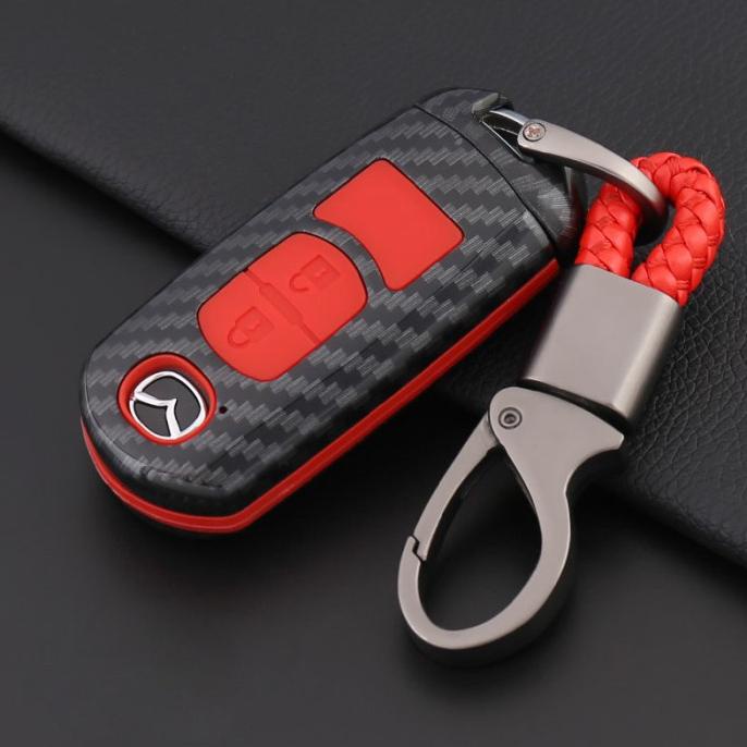 Akesoris Dan Separepart Mobil Cover Carbon Casing Smartkey Kunci Mobil Mazda 2 3 Cx3 Cx5 Cx7 Cx9 New