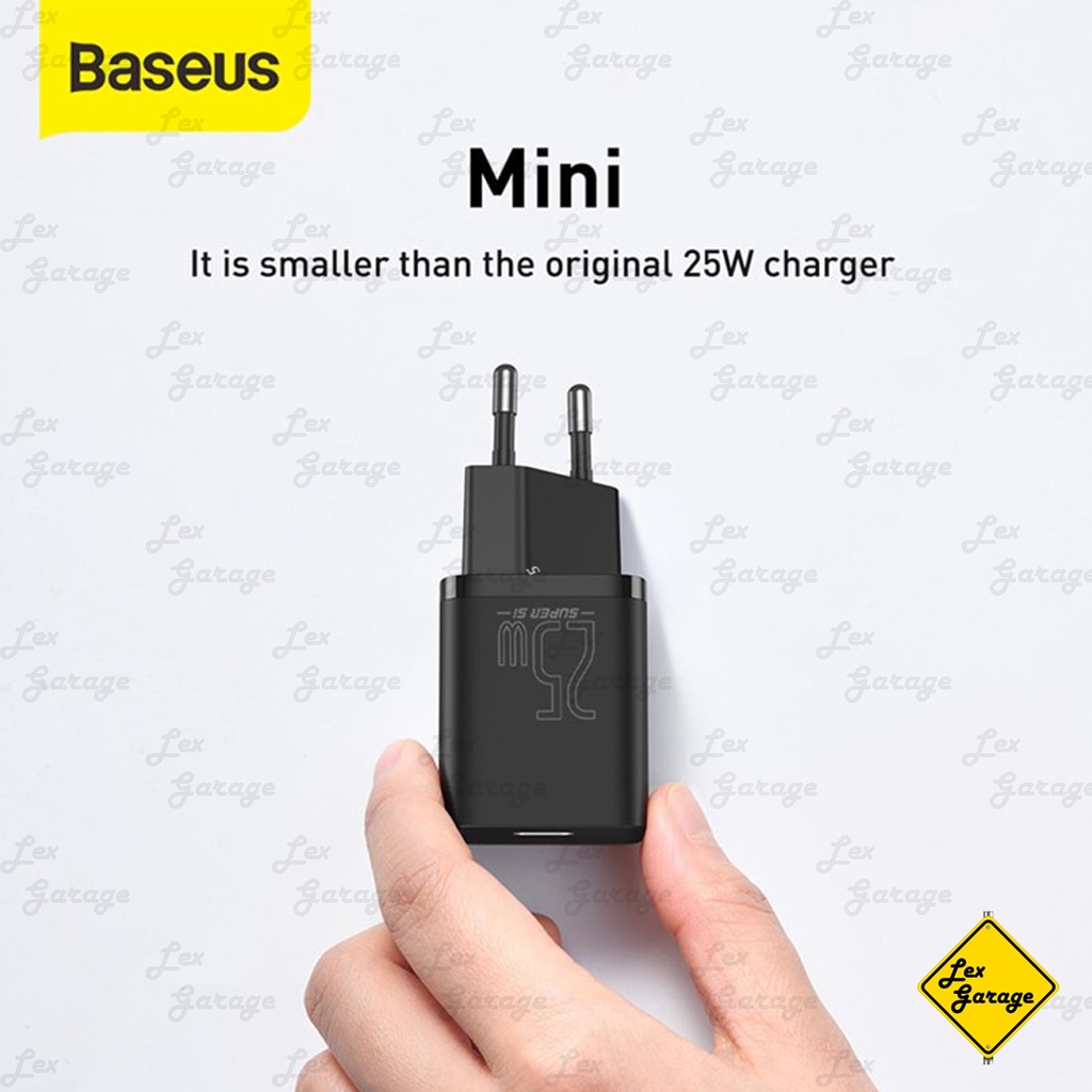 Kepala Charger Fast Charging PD 25W Baseus + Kabel Type C to Type C