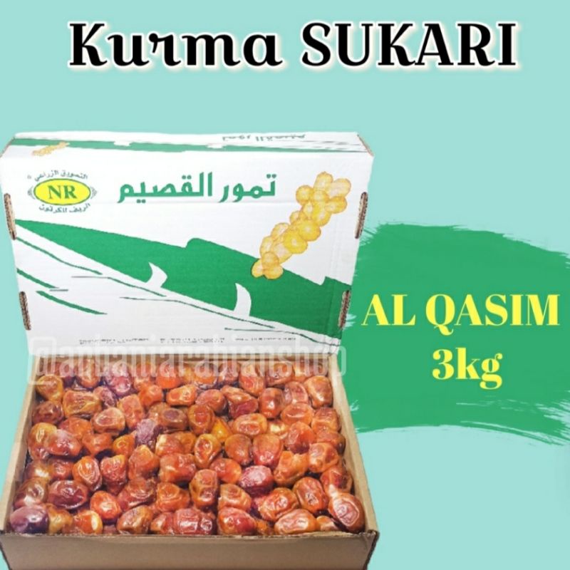 Kurma Sukari 3 kg premium /kwalitas 100% bagus & premium original