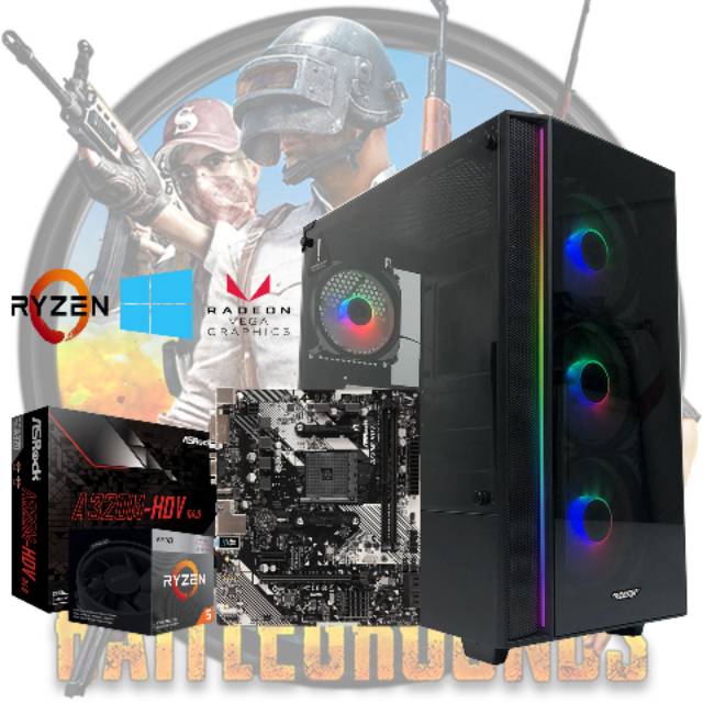 Pc Gaming Amd Ryzen5-2400G Ssd 120 GB