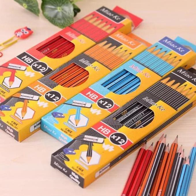 

Pensil kayu Sekolah Kantor HB top Dengan Penghapus isi 12 Pencil SALE!