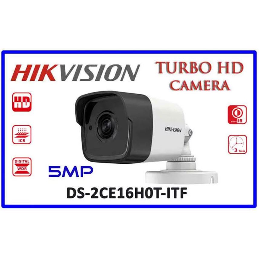 Kamera Cctv Hikvision 5mp DS-2CE16H0T-ITF 5 Megapixel Body Metal DS 2ce16h0t Itf 5mp DS 2ce16hot Itf