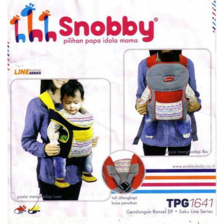 gendongan ransel snobby line series TPG 1641 / gendongan snobby / gendongan depan