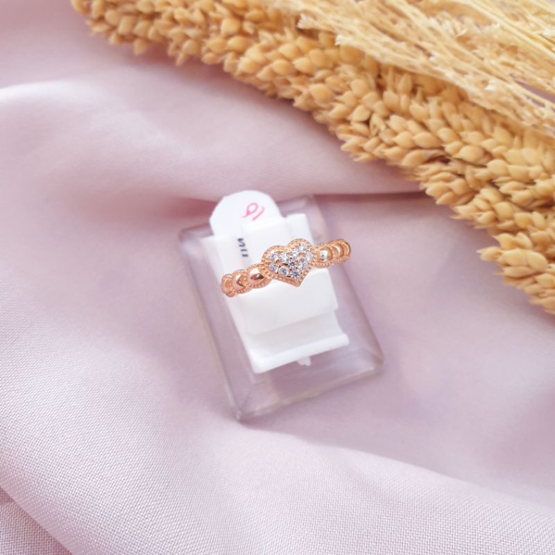 Cincin love permata emas asli kadar 375