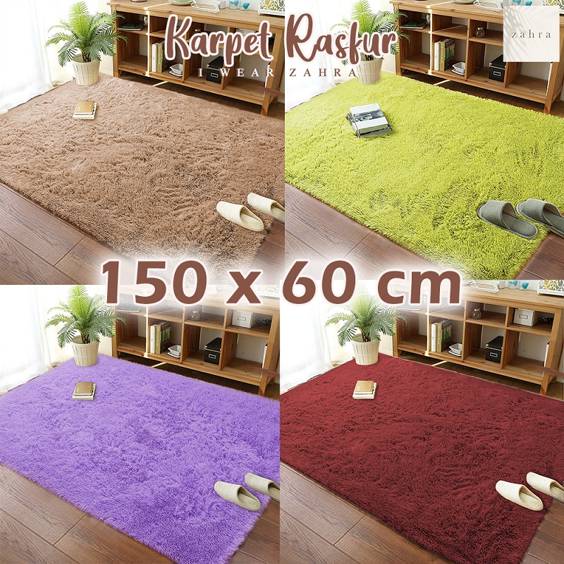 KARPET BULU RASFUR 150 x 60  cm - Alas Duduk Background Fotografi Photography Alas Foto Produk Bulu Halus Tebal Cantik Empuk Nyaman