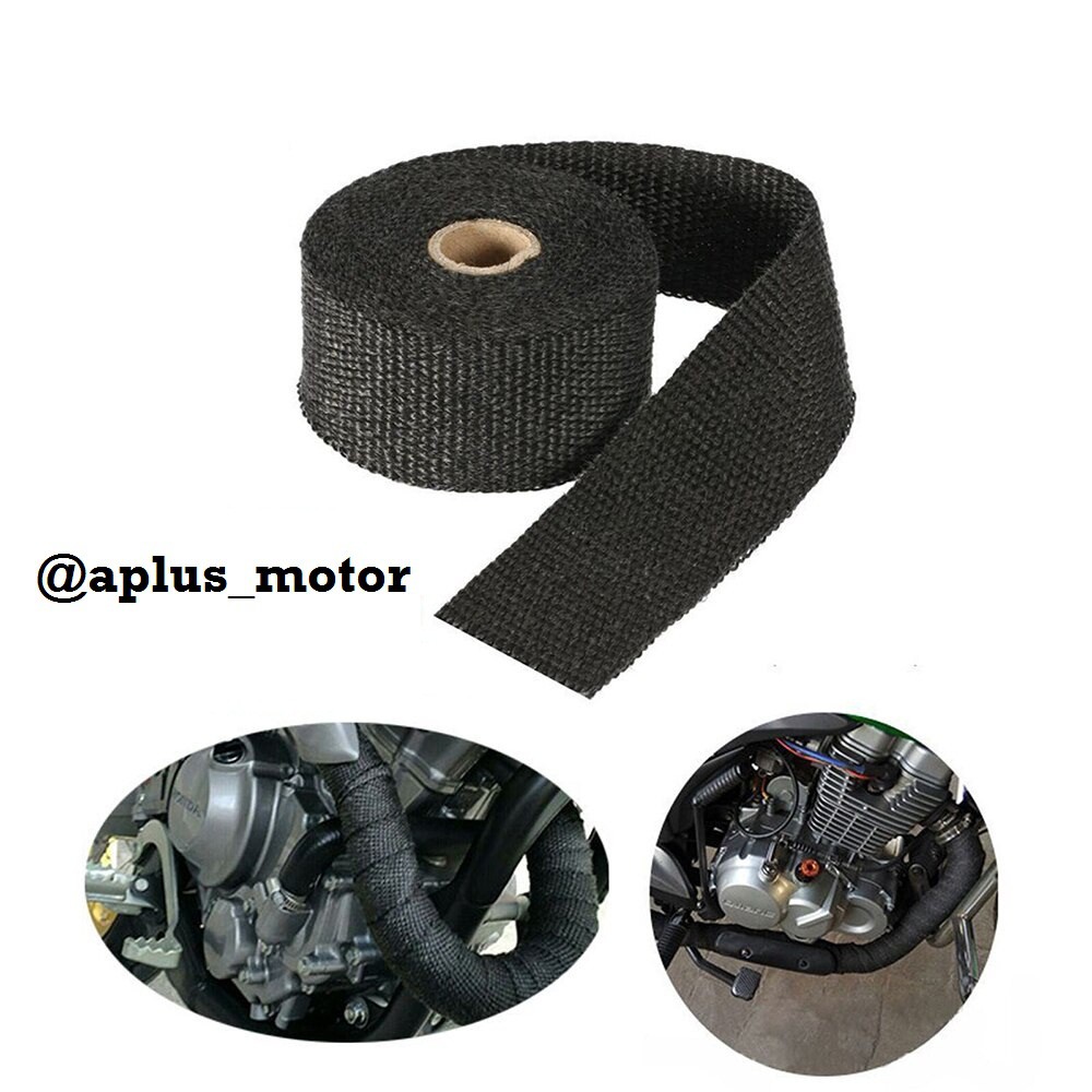 Exhaust wrap pembungus knalpot 1 Meter Blebet knalpot peredam panas knalpot klx crf Trail scrambler 