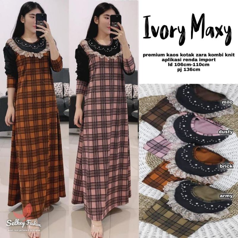 gamis cantik IVONE / IVORY MAXY