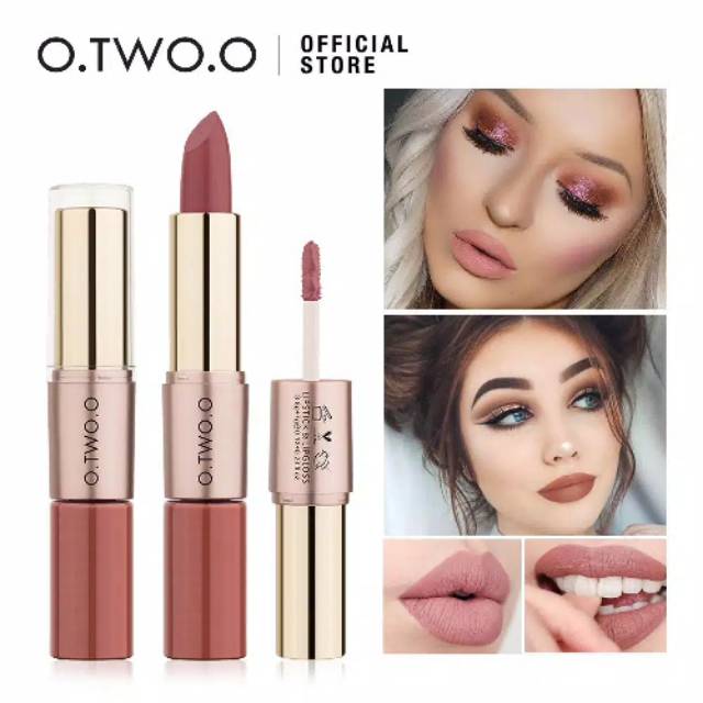 Ziashop63-Ready O. Two. O Lipstik Matte 12 Warna 2in1 - O. Two. O Lipstick
