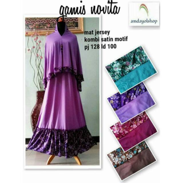 Gamis novita combi motif