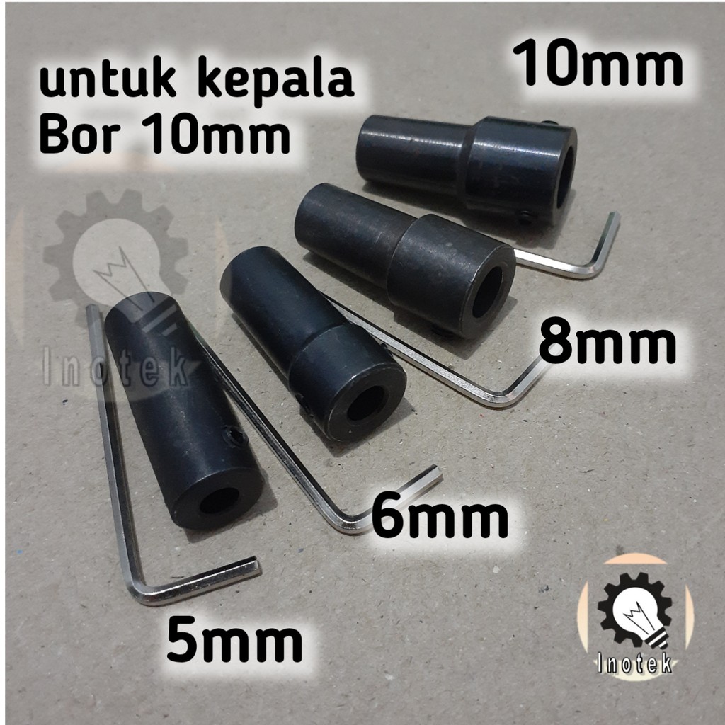 Arbor Connector 5mm, 6mm, 8mm, 10mm untuk Kelapa Bor 10mm Chuck B12