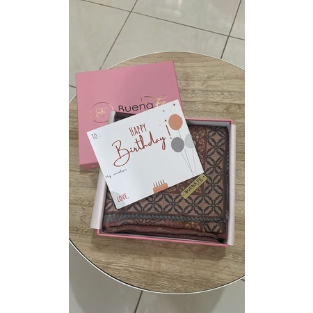 kartu ucapan birthday/graduation/anniversary gift set buena fe hijab